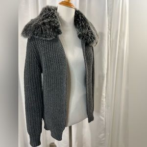 Faux fur sweater, grey